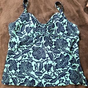 Lands End underwire adjustable tankini top 14DD